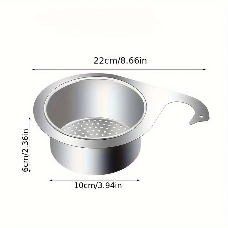 1pc Stainless Steel Kitchen Sink Strainer Basket, Detachable Goose Head Design, No Food Contact