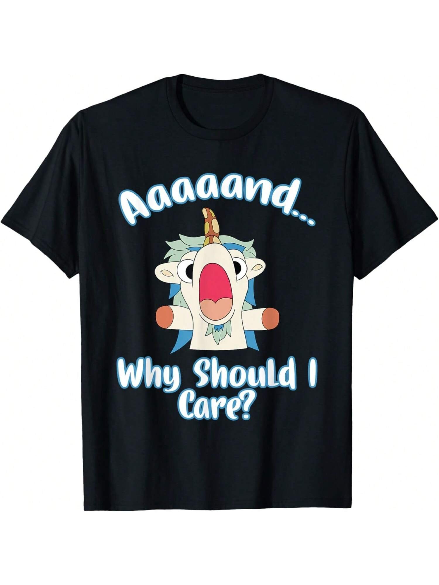 And Why Should I Care Funny Sarcastic Unicorn Gifts T-Shirt S разноцветный