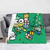 Keroppi Christmas Tree Blanket Velvet  Winter  Multi-function Super Warm Throw Blanket for Sofa Bedroom Plush Thin Quilt