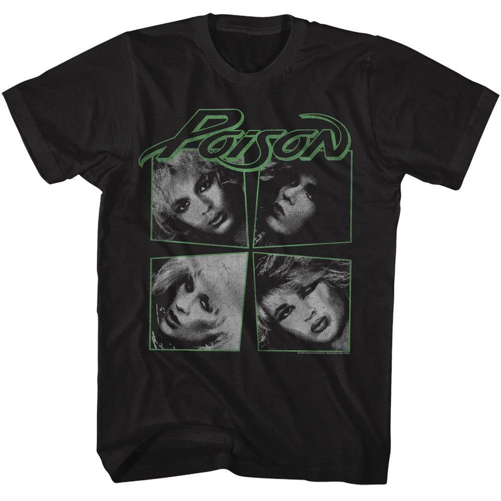 Men s Poison Poison I Want Action Four Photos T-shirt Large Black XL
