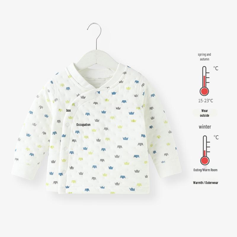 Unisex Baby Quilted Cotton Clothing Set for Spring, Autumn, Winter - Thick, Warm, Temperature Locking