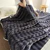 Faux Rabbit Fur Autumn Winter Blanket Warm Single Double Bed Blankets for Sofa Comfortable Warmth Shawl Knee Blanket for Thorw