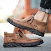 Handmade Split Leather Boots Men Shoes Comfortable Ankle Boots For Men Casual Shoes Large Size Tooling Shoes