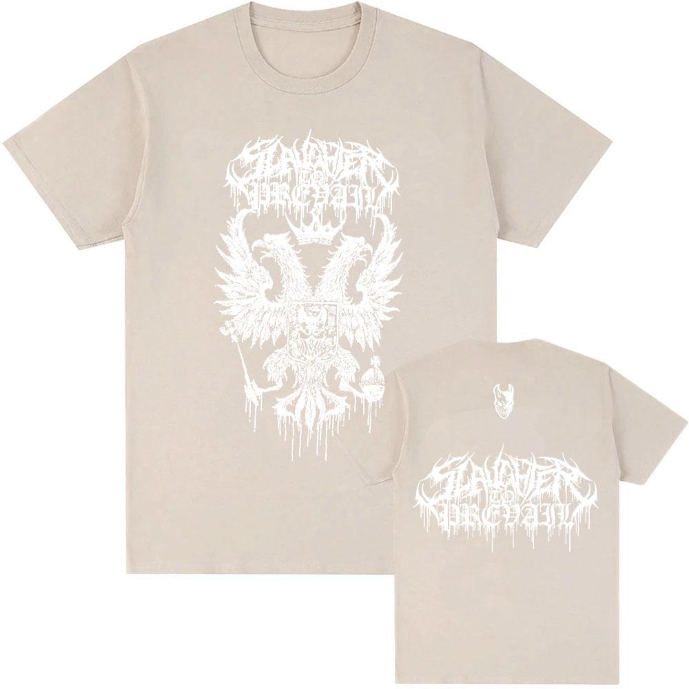 Death Eagle Logo Tees SLAUGHTER TO PREVAIL Rock Band T-shirt Heavy Mental HipHop Unisex Streetwear Short Sleeve Cotton T Shirts