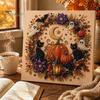 Handgemaakte Vakantiecadeau-ideeën Halloween Kunst met Nep Parels Doe-het-zelf Kit, Spookachtig Schattige 3D Kralen Schilderen Knutselwerk, Creatieve Huisdecoratie Projecten Gotische Geest Pompoen