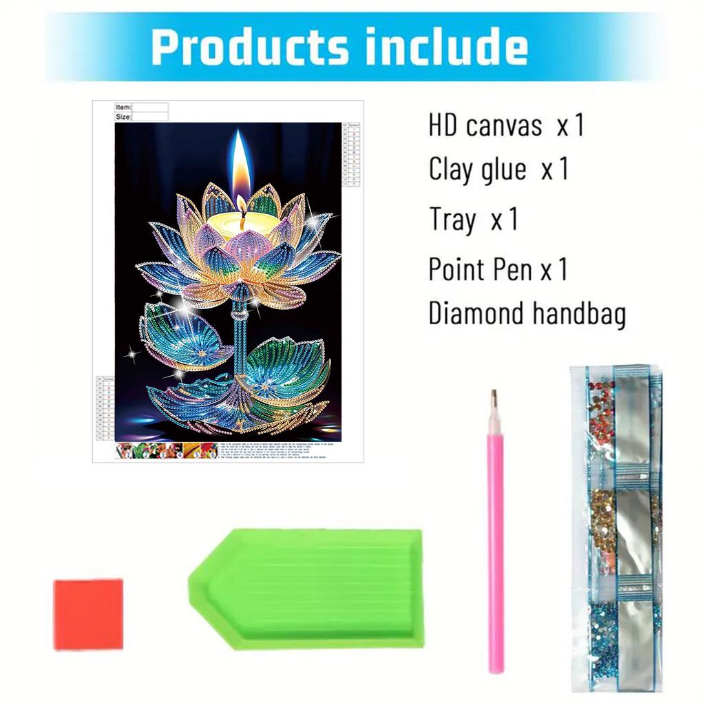 Dreamy Flower Partial DIY 5D Special Shaped Drill Diamond Painting Gem Art for Adults/Beginners Gift Idea Home Decor 30x40cm