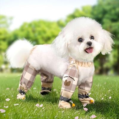 Full Leg Protection Pet Strolling Pants Adjustable Dog Jumpsuit Shoes  for Dogs Puppy