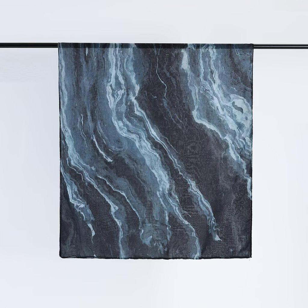 Women's Tie-Dye Watercolor Cotton Linen Scarf - Soft and Stylish Headscarf