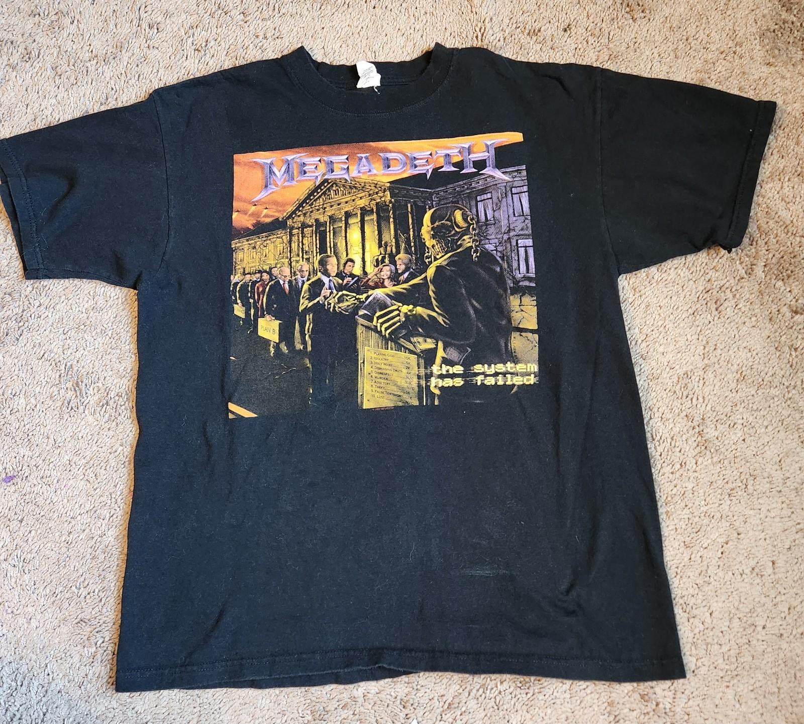 Vintage Megadeth the system has failed Band T-Shirt Size L rock metal Unisex T-Shirt M