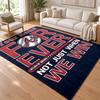 Atlanta Braves Custom Name Personalized Rug Non‑Slip Doormat Floor Carpet Housewarming Birthday Gift for Family Friends