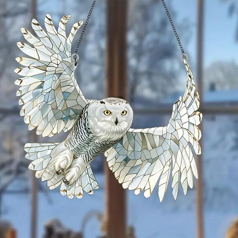 Colorful Hummingbird Art Window Pendant Acrylic Hanging Birds Wind Chimes Sun Catcher Crafts For Living Room Bedroom (No 3D)