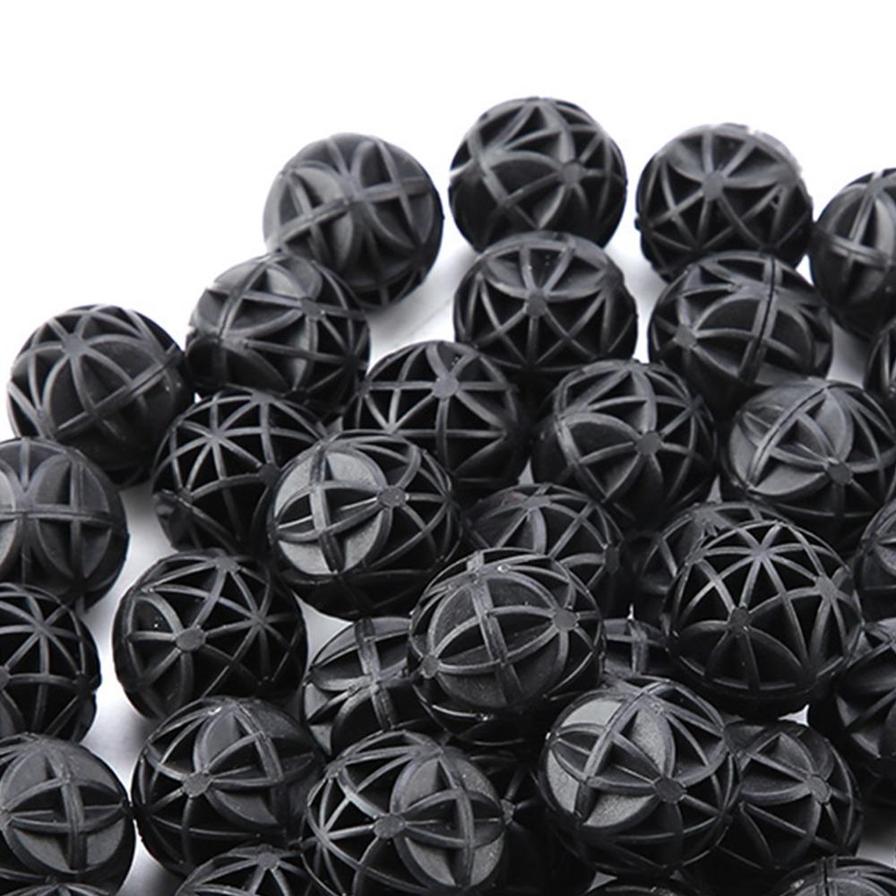 50Pcs Set Durable Black Bio Porous Filter With Sponge Porous Structure Biochemical Ball 16mm/26mm Filter Media Aquarium Filter