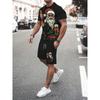 Vielseitiges Alltags-Outfit für Jungen: Rosa und Schwarz gestreiftes T-Shirt und Shorts, bequemes zweiteiliges Set zum Ausgehen