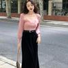 Two- Piece Sweaters Women Korean Fashion Long Sleeve Knitted Cardigan Woman + Fluff Camisole Sweet Camisole Female  C-036