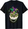 Mardi Gras Otter Mask Beads Graphic Print Cotton Casual T-Shirt for Men