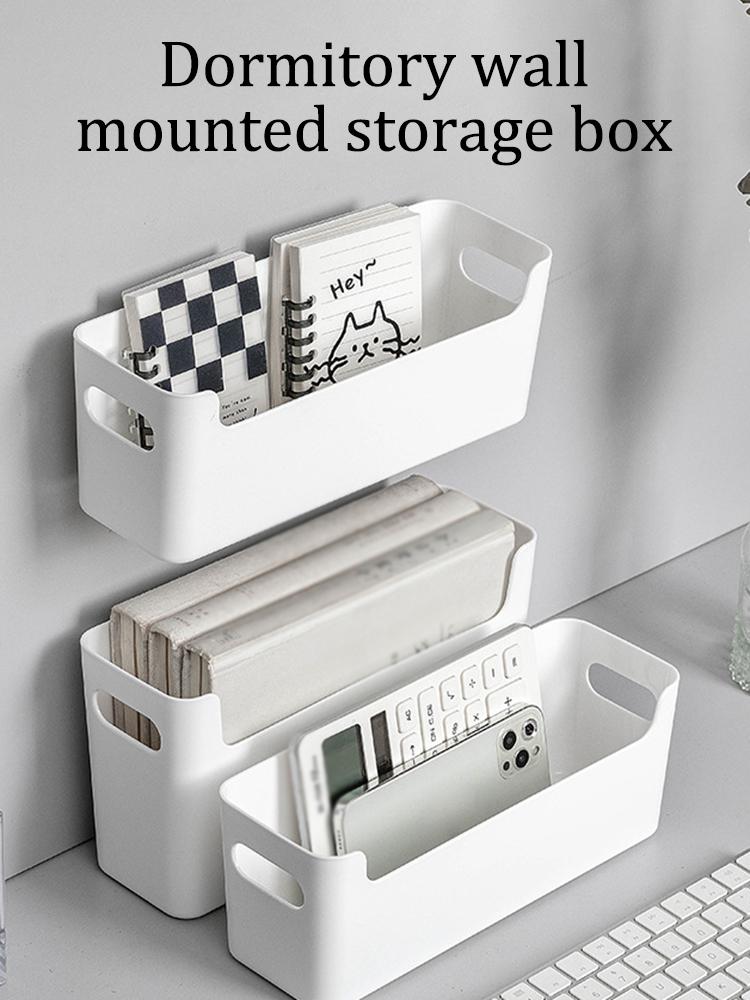 Desktop storage box, punch-free wall storage box, wall-mounted type, suitable for student dormitories