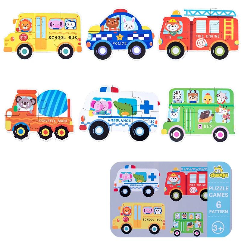 Baby Puzzle Toys for Boys Girls 1 2 3 Years Old Animals Fruit Graph Matching Card Montessori Game Educational Toys for Children