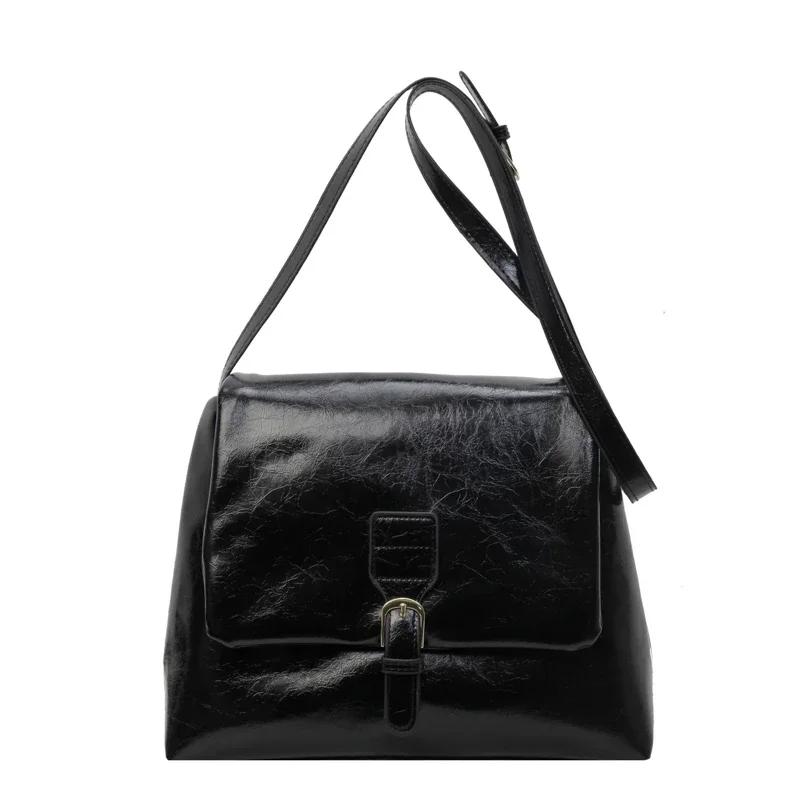 

Повседневные однотонные сумки через плечо с внутренним карманом на молнии и карманом-клапаном, мягкие новые сумки для женщин, внутреннее отделение, женские сумки из искусственной кожи