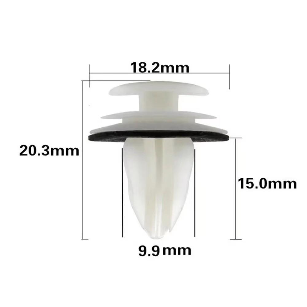 100pcs/set White Door Panel Clips Plastic Bumper Clips Durable Retainer Clips Car Interior