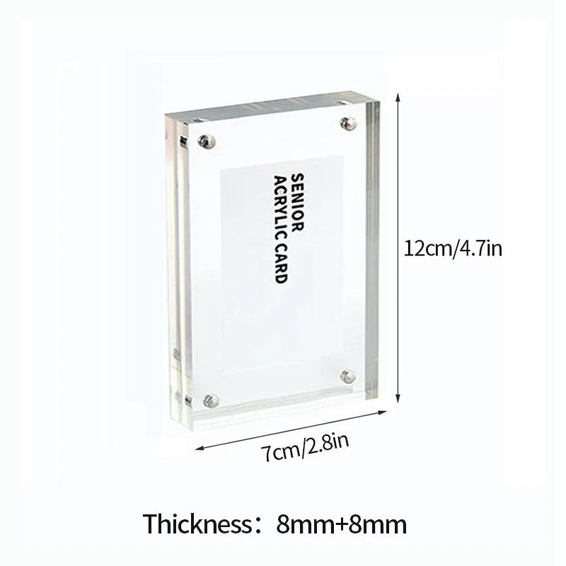 Acrylic Photo Frame Kpop Idol Photocard Hold Clear Picture Frame Mini Card Collect Book Photo Display Stand Desktop Decoration