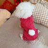 Pet Autumn and Winter Jumpsuit Striped Base Shirt Cat Warm Hooded Home Pajamas Puppy Clothes for Small Dogs