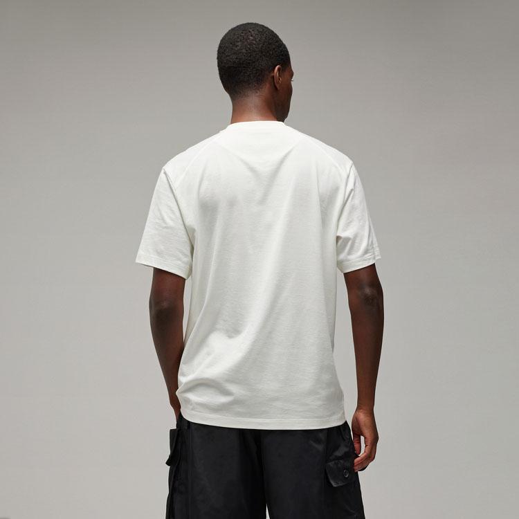 Y-3 Gfx Ss Tee Logo Crew Neck T-Shirt Unisex Tops White IZ3123