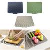 Silicone Dish Drying Mat, Avoids Water Build Up, Easy Clean Non Slip Refrigerator Drawer Liner Drain Pad, Silicone Drying Mat