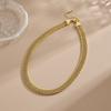 Stainless Steel Exaggerated Personality Gold Color Hollow Woven Snake Bone Chain Bracelet for Women Charm Trend Thick Jewelry