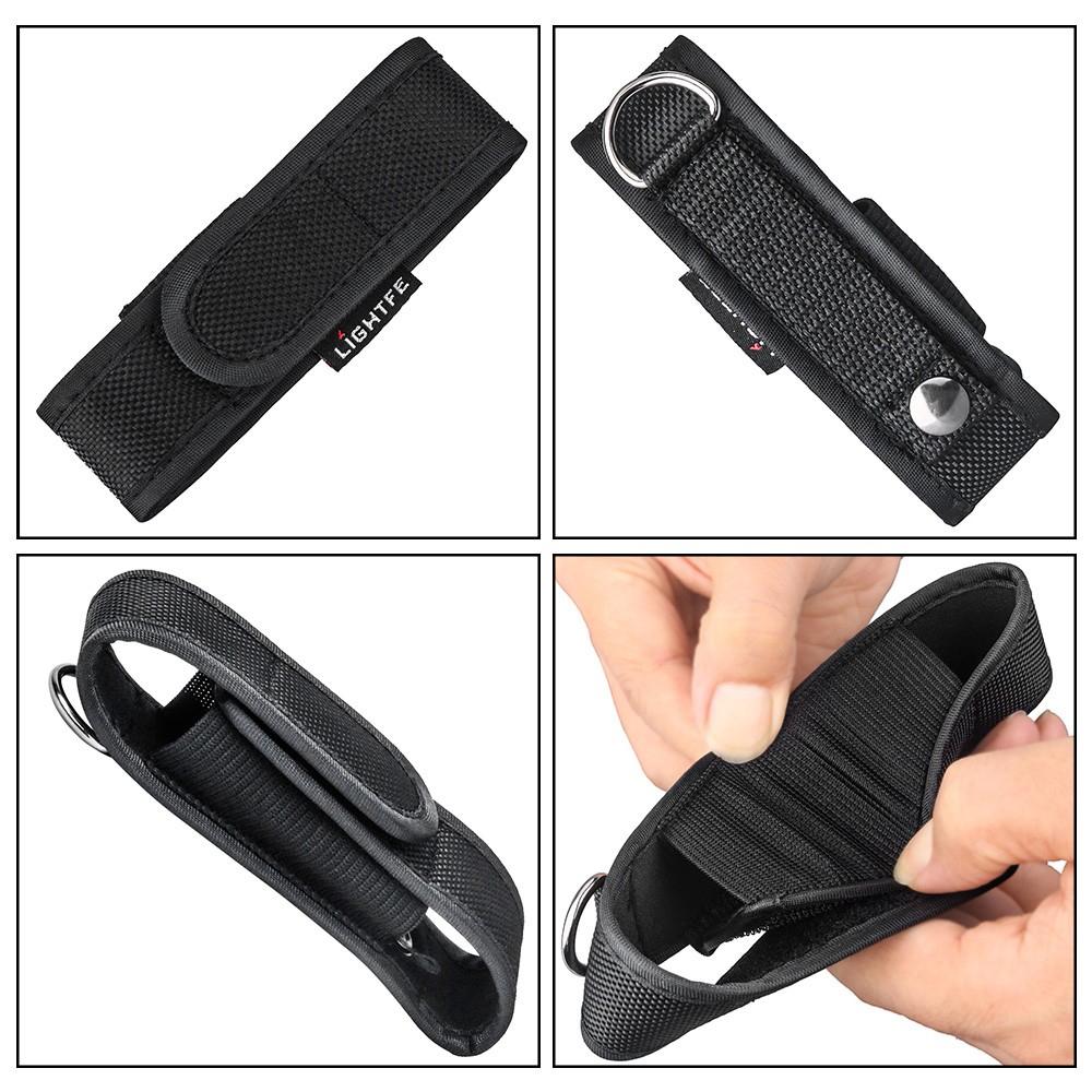 T305/T309/T410 Camping Nylon Flashlight Belt Holder LED Torch Sleeve Flashlight Pouch Waist Pack