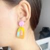 4 Styles Combined Geometry Earrings Silicone Molds Suitable for Epoxy Resin  Crafts Ornament Pendant Keychain Making