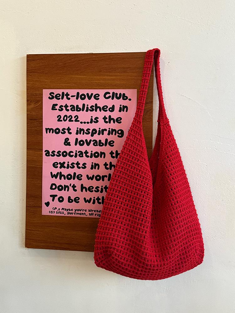 

Korean hollow woven bag women s 2025 new summer leisure Vacation travel trust, special bag large-capacity single