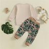 Toddler Baby Boy Winter Fall Outfit Reindeer Letter Print Long Sleeve Sweatshirt Elastic Waist Joggers 2 Piece Set