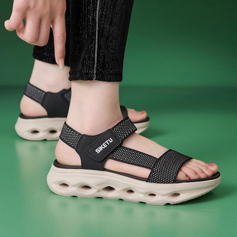 New Thick Soled Sandals Lightweight, Anti Slip, Comfortable, Casual Sports Velcro Women's Shoes
