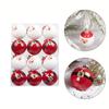 12pcs Electroplated Painted Christmas Balls Pendant 6cm Xmas Tree Pendants  Party Favors