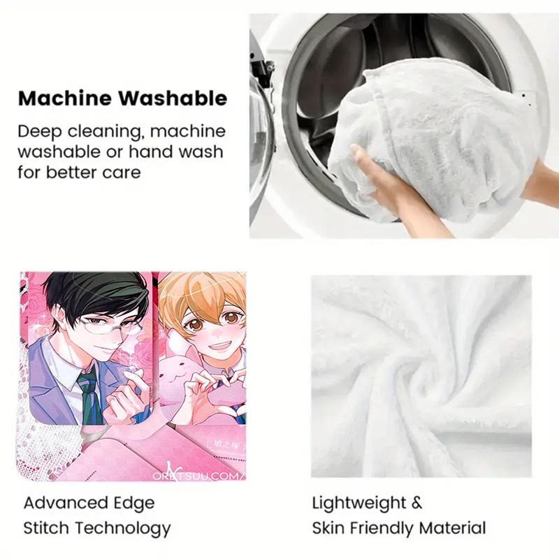 Ouran High School Host Club 2D Flat Pattern Flannel Blanket High quality All Seasons Warmth and Comfort Perfect for Christmas Gifts.DMT0925519