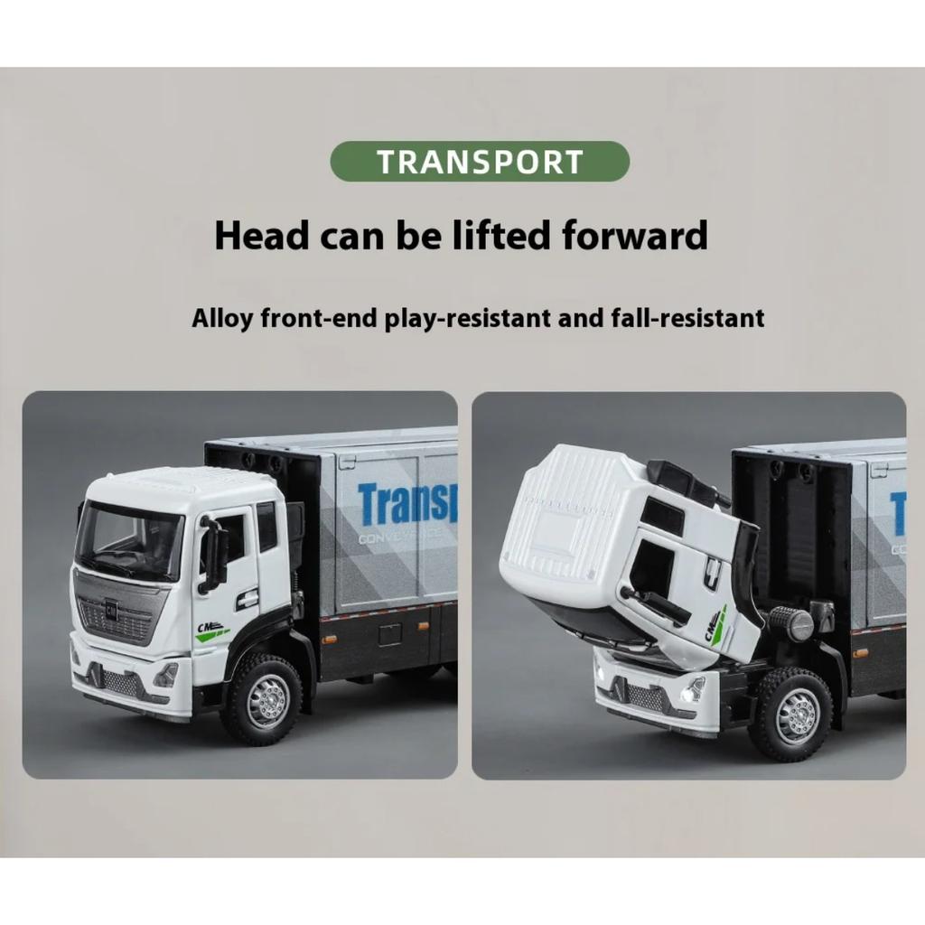 1/32 Wingspan Container Truck Alloy Toy Diecast Engineering Vehicle Model Collection of Hobby Decorative Fine Ornaments Kids Toy
