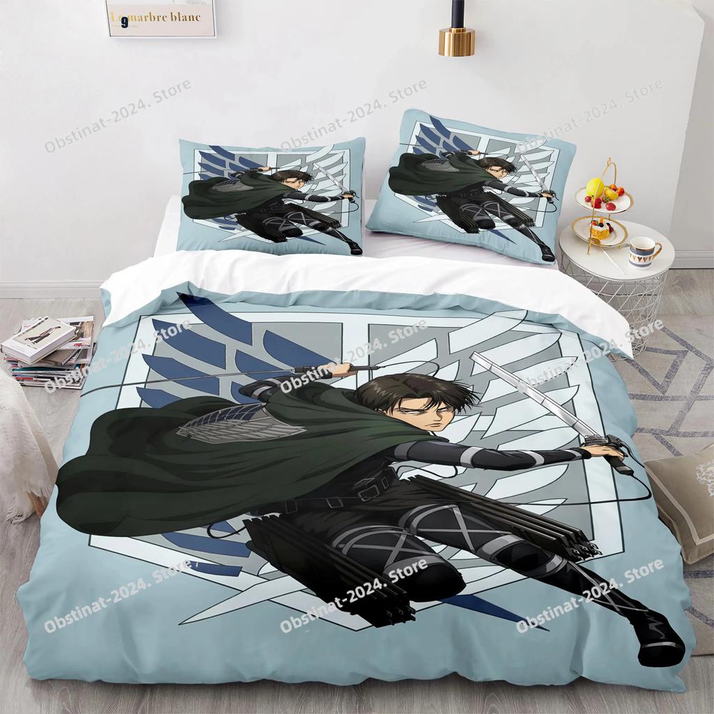 Comforter Anime Attack On Titan Bedding Set Single Twin Full Queen King Size Bedding Set Adult Kid S For Home Textiles