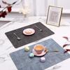 Nordic Minimalist Double-Sided Leather Placemat - Creative PU, Waterproof, Heat-Resistant.