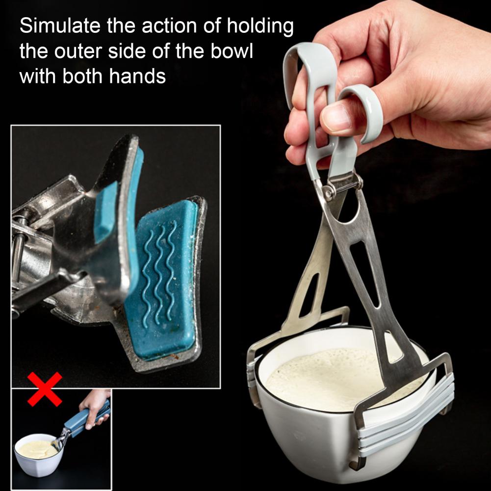 Kitchen Gadget Stainless Steel Vegetable Clip Stainless Steel Anti-scald Plate Clamp Set for Home Restaurant Use Dish for Safe