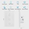 Tuya Smart US Standard WiFi Touch Switch, Single Live Wire, Tempered Glass, RF433.