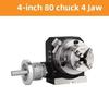 3/4 Jaw 80mm Chuck 4'' Vertical and Horizontal Indexing Plate Rotary Table for Precision Milling Machine Indexing Head