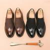 Korean Version of Versatile Trendy Shoes British Small Leather Shoes Men's Pointed Casual Fashion One-pedal Lazy Leather Shoes
