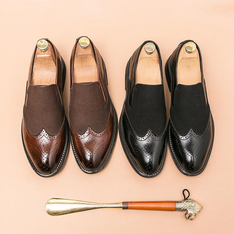 Korean Version of Versatile Trendy Shoes British Small Leather Shoes Men's Pointed Casual Fashion One-pedal Lazy Leather Shoes