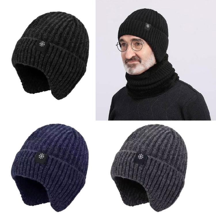 Thick Warm Earmuff Hat Ear Protections Hat Cold Weather Skull Caps Knitted Hat Wool Knitted Hat Winter Warm Hat for Men