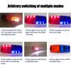 Red&Blue LED Strobe Warning Light Police Shoulder Clip Flashlight Outdoor Running Light USB Rechargeable Safety Helmet Work Lamp