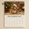Heim Wanddekoration Yorkshire Terrier Kalender, 2027 Monats-Hängeplaner mit Metall Familienorganizer Doppelspirale für Büroorganisation