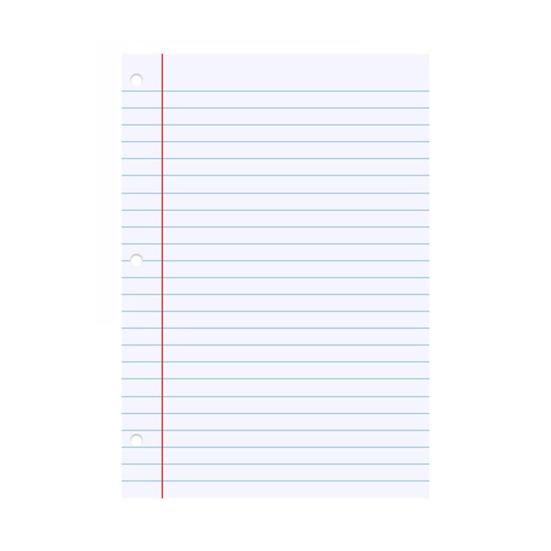 200 Sheets Loose Leaf Paper 8'' X 10.5'' College Ruled Filler Notebook Paper 3-Hole Punched Binder Lined Paper for 3 Ring Binders