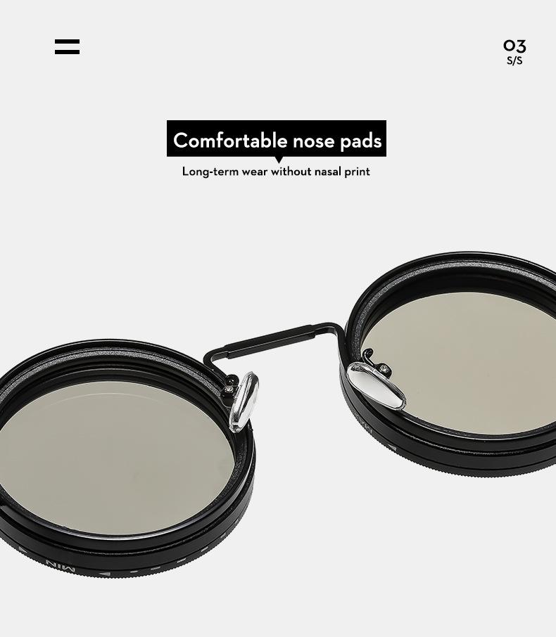 New Steampunk Outdoor Polarized Sunglasses with 9-Level Adjustable ND Filter