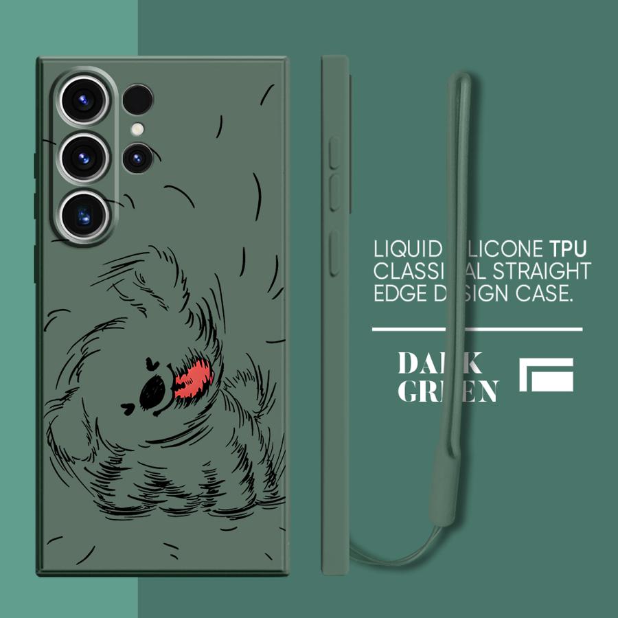 Cartoon Dog Phone Cover Case for Samsung Galaxy S25 S20 FE S25Edge S21 Plus S23 Note 20 10 Ultra S24 Ultra S22