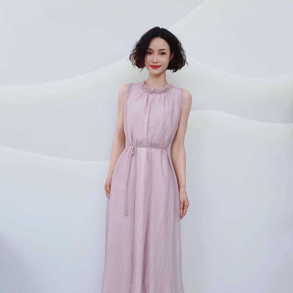Summer 2023 Ruffled Collar Sleeveless Dress